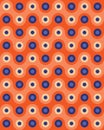 Vector modern seamless colorful geometry pattern overlapping circles Royalty Free Stock Photo