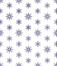 Vector modern seamless colorful geometry pattern snowflakes, color abstract Royalty Free Stock Photo