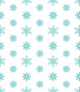Vector modern seamless colorful geometry pattern snowflakes, color abstract Royalty Free Stock Photo