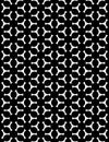 Vector modern seamless geometry christmas pattern snowflakes, black and white abstract Royalty Free Stock Photo
