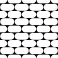 Vector modern seamless geometry pattern brick wall, black and white abstract Royalty Free Stock Photo