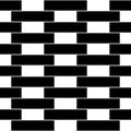 Vector modern seamless geometry pattern brick wall, black and white abstract Royalty Free Stock Photo