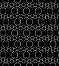Vector modern seamless geometry pattern circes, black and white abstract Royalty Free Stock Photo