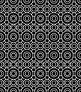 Vector modern seamless geometry pattern circles, black and white abstract