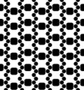 Vector modern seamless geometry pattern dna, black and white abstract Royalty Free Stock Photo