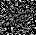 Vector modern seamless geometry pattern flower of life, black and white abstract Royalty Free Stock Photo