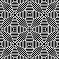 Vector modern seamless geometry pattern grid, black and white abstract Royalty Free Stock Photo