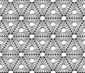 Vector modern seamless geometry pattern grid, black and white abstract Royalty Free Stock Photo