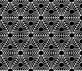 Vector modern seamless geometry pattern grid, black and white abstract Royalty Free Stock Photo