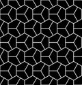 Vector modern seamless geometry pattern hexagon, black and white abstract Royalty Free Stock Photo