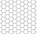 Vector modern seamless geometry pattern hexagon, black and white honeycomb abstract