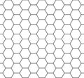 Vector modern seamless geometry pattern hexagon, black and white honeycomb abstract