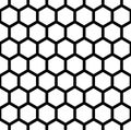 Vector modern seamless geometry pattern hexagon, black and white honeycomb abstract Royalty Free Stock Photo