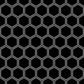 Vector modern seamless geometry pattern hexagon, black and white honeycomb abstract Royalty Free Stock Photo