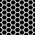 Vector modern seamless geometry pattern hexagon, black and white honeycomb abstract Royalty Free Stock Photo