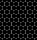 Vector modern seamless geometry pattern hexagon, black and white honeycomb abstract Royalty Free Stock Photo