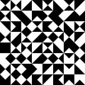 Vector modern seamless geometry pattern random triangle, black and white abstract Royalty Free Stock Photo