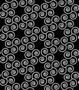 Vector modern seamless geometry pattern spiral , black and white abstract Royalty Free Stock Photo