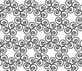 Vector modern seamless geometry pattern spiral hexagon, black and white abstract Royalty Free Stock Photo