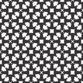 Decorative Seamless Floral Geometric Black & White Pattern Background