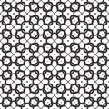 Decorative Seamless Floral Geometric Black & White Pattern Background. Complicated, material. Royalty Free Stock Photo