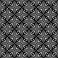 Decorative Seamless Floral Geometric Black & White Pattern Background. Flowers, geometry. Royalty Free Stock Photo