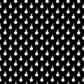 Decorative Seamless Floral Geometric Black & White Pattern Background. Flowers,diognal geometry. Royalty Free Stock Photo