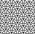 Vector modern seamless geometry pattern three point star, black and white abstract