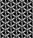 Vector modern seamless geometry pattern three point star, black and white abstract