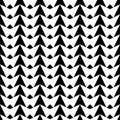 Vector modern seamless geometry pattern trees, black and white abstract