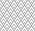 Vector modern seamless geometry pattern triangle, black and white abstract Royalty Free Stock Photo