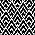 Vector modern seamless geometry pattern triangle, black and white abstract Royalty Free Stock Photo