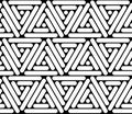 Vector modern seamless geometry pattern triangle, black and white abstract Royalty Free Stock Photo