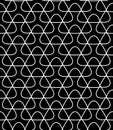 Vector modern seamless geometry pattern triangle, black and white abstract Royalty Free Stock Photo