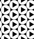 Vector modern seamless geometry pattern triangles, black and white abstract Royalty Free Stock Photo