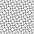 Vector modern seamless geometry pattern trippy, black and white abstract Royalty Free Stock Photo