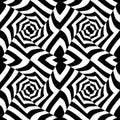 Vector modern seamless geometry pattern trippy, black and white abstract Royalty Free Stock Photo