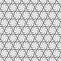 Vector modern seamless geometry pattern twirl, black and white abstract Royalty Free Stock Photo