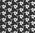 Vector modern seamless geometry pattern twirl, black and white abstract Royalty Free Stock Photo