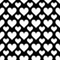 Vector modern seamless geometry pattern valentine, black and white abstract