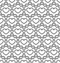 Vector modern seamless geometry pattern valentine, black and white abstract