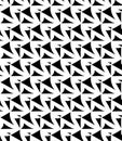 Vector modern seamless geometry pattern weird, black and white abstract Royalty Free Stock Photo