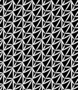 Vector modern seamless geometry pattern weird, black and white abstract Royalty Free Stock Photo