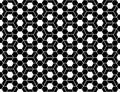 Vector modern seamless sacred geometry pattern, black and white abstract Royalty Free Stock Photo