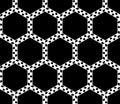 Vector modern seamless sacred geometry pattern, black and white abstract Royalty Free Stock Photo