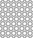 Vector modern seamless sacred geometry pattern, black and white abstract geometric background Royalty Free Stock Photo