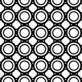 Vector abstract seamless pattern.Modern geometric background.Repeated monochrome pattern with concentric circles background. Royalty Free Stock Photo