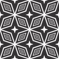 Vector modern seamless sacred geometry pattern, black and white flora vector pattern, accurate, editable and useful background for
