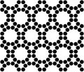 Vector modern seamless sacred geometry pattern circles, black and white abstract Royalty Free Stock Photo