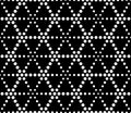 Vector modern seamless sacred geometry pattern dots, black and white abstract Royalty Free Stock Photo